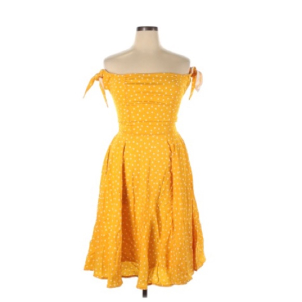 NWOT Yellow Polka Dot Dress